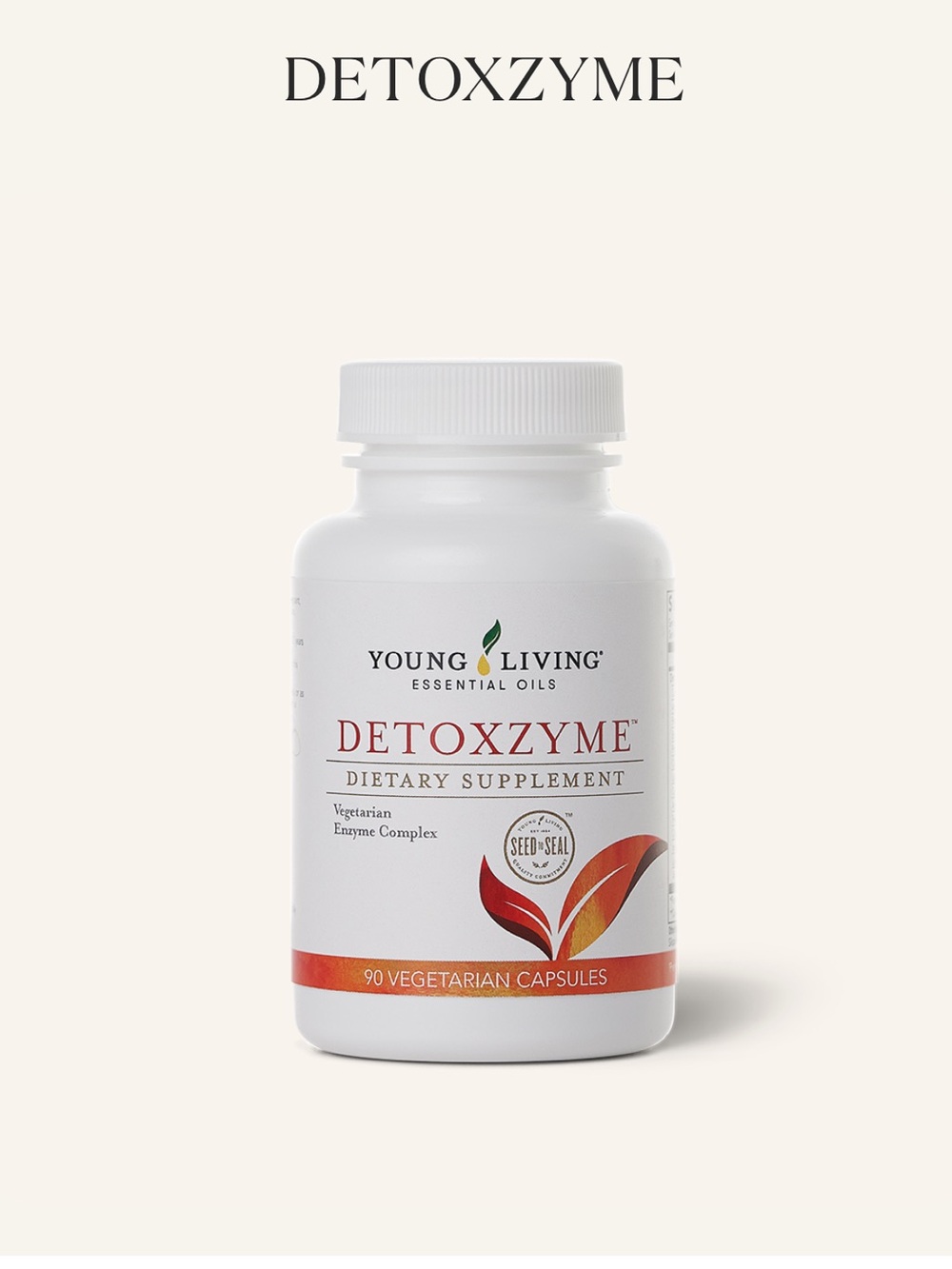 NEW- Sealed! Young Living Detoxzyme Supplement — White and Red-Orange Label